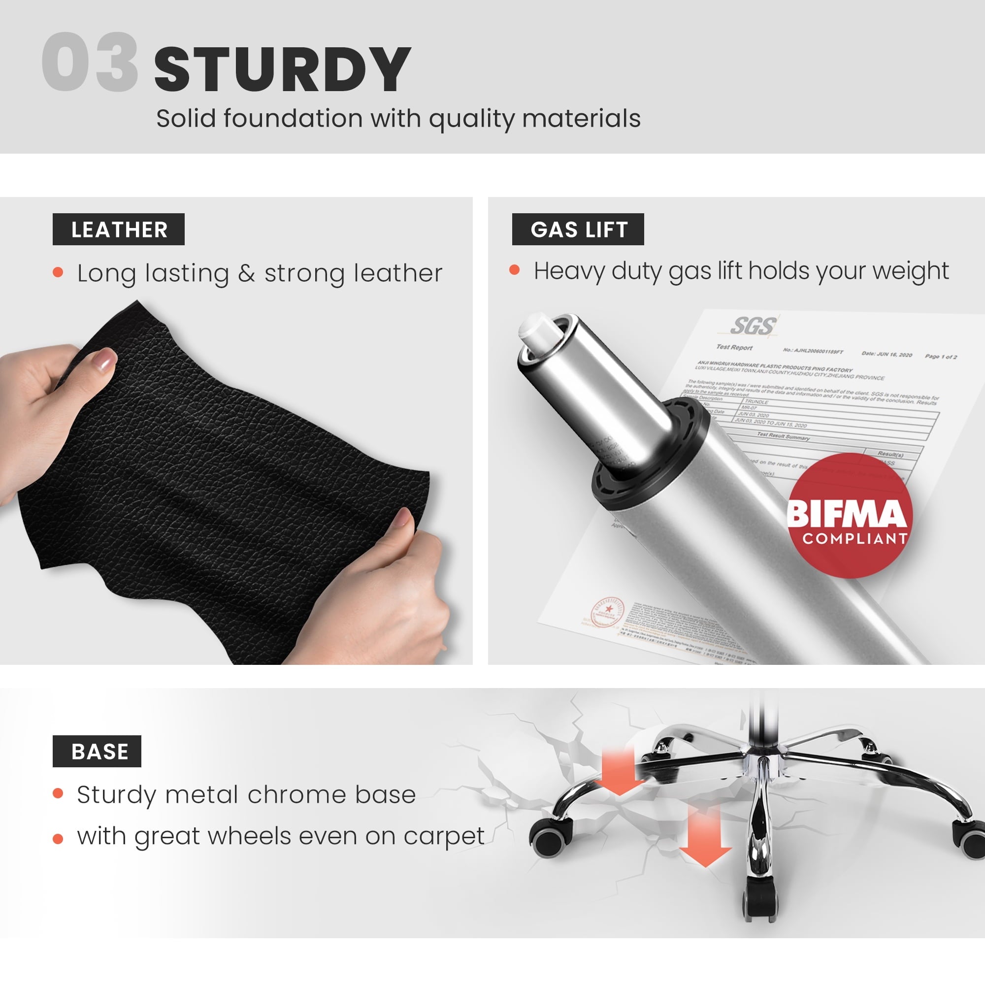 NEO CHAIR Home Office Chair, Heavy Duty Leather Office Chair, Ergonomic High Back Cushion Lumbar Back Support, Computer Desk Executive Chair for Work, 8 Hours Comfort, Jet Black