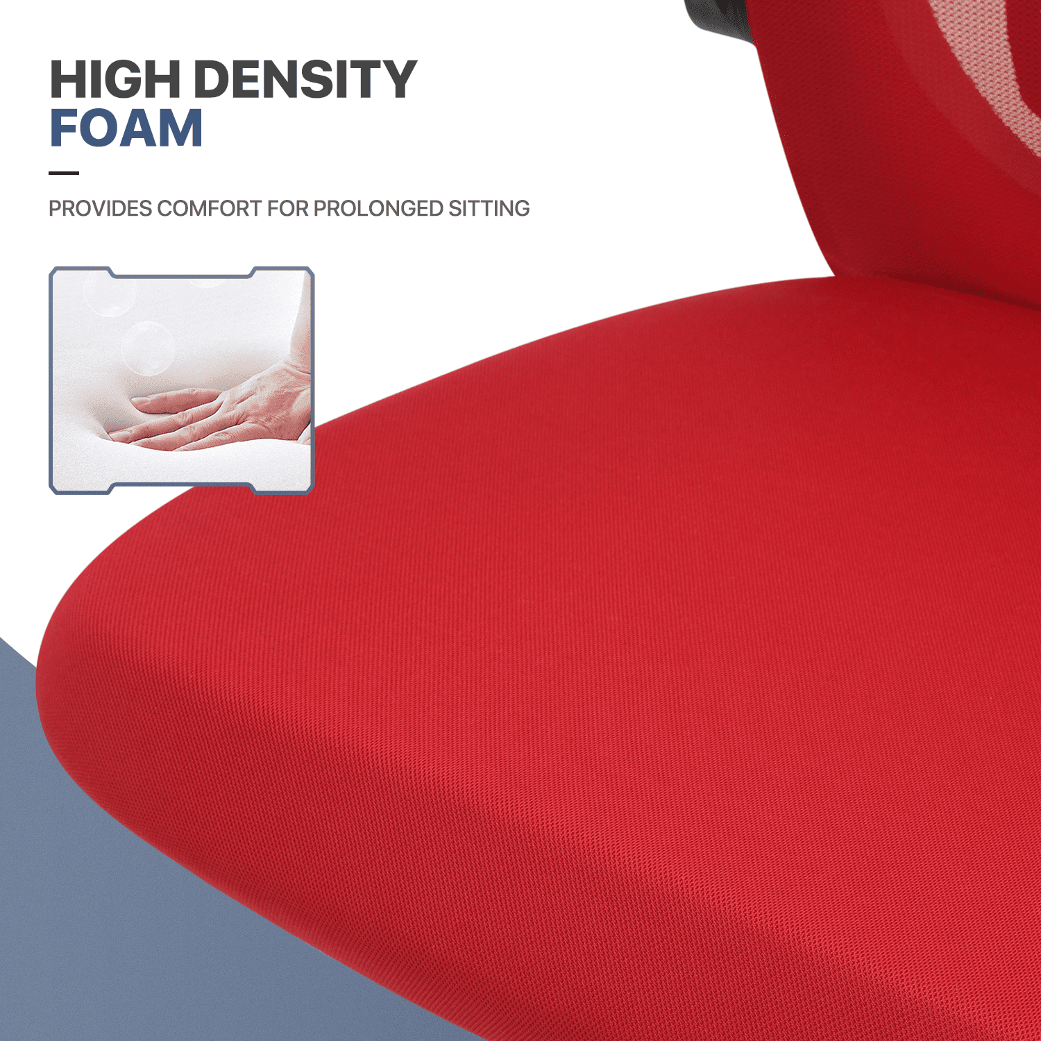 MoNiBloom Set of 2 Ergonomic Office Chair, Mesh Reception Seat with Lumbar Support & Flip-Up Arms for Waiting Room, Red