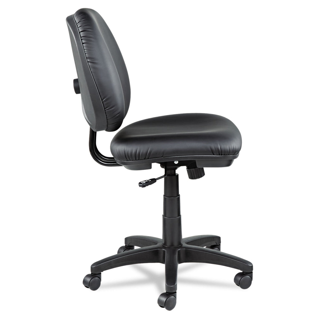 Alera Interval Series Swivel/Tilt Task Chair, Bonded Leather Seat/Back, up to 275 lb, Black