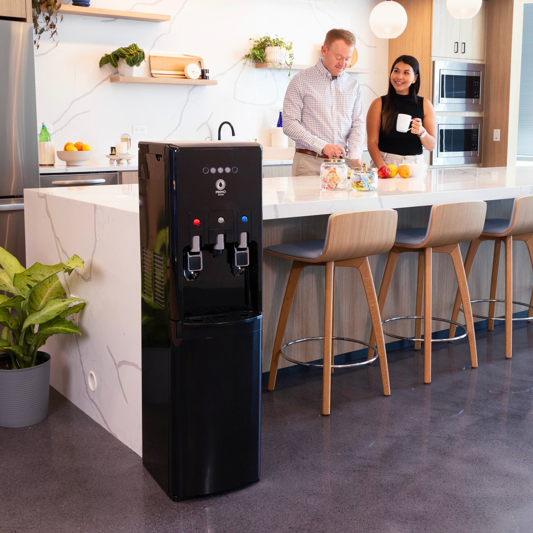 Primo Water® Bottom Loading Pro 2 Temp Water Dispenser with Single-Serve Coffee Maker, Black