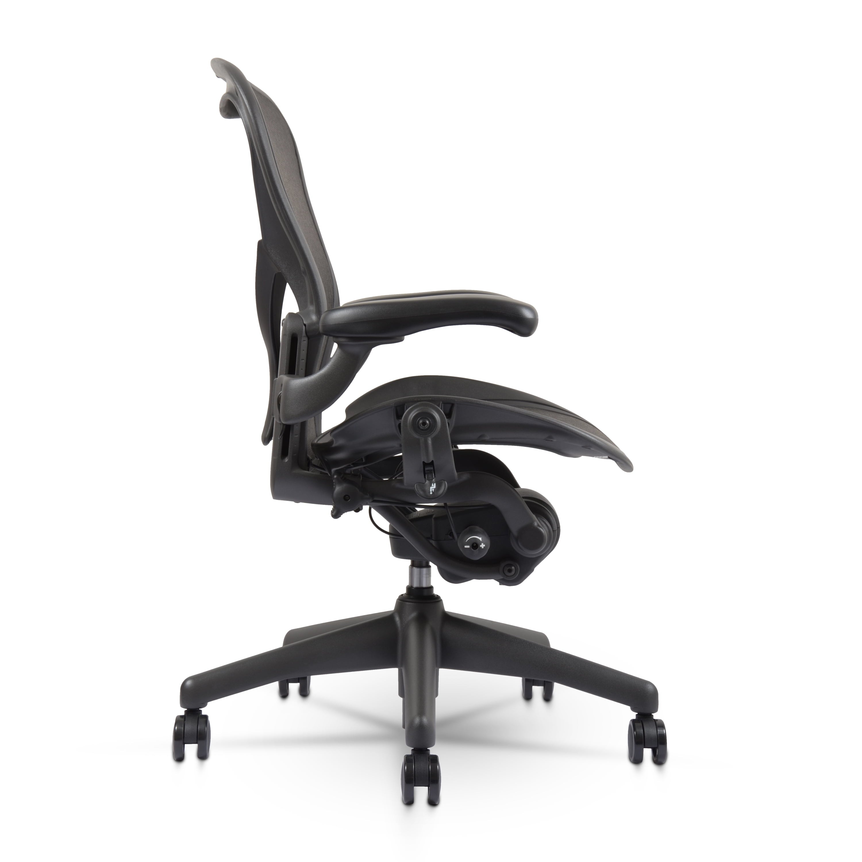  Herman Miller Aeron Chair Size B (𝙍𝙚𝙛𝙪𝙧𝙗𝙞𝙨𝙝𝙚𝙙) – Fully Loaded PostureFit Clip‑Latch Adjustable Arms and 12‑Year Warranty along with 3 Yr Mechanical Warranty
