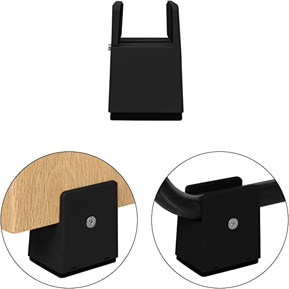 Ezprotekt Adjustable Furniture Riser Screw Clamp,Fits Foot Thickness of Bed from 0 to 1.5", Elevation in Heights 2"Bed Risers Heavy Duty (4Pack)