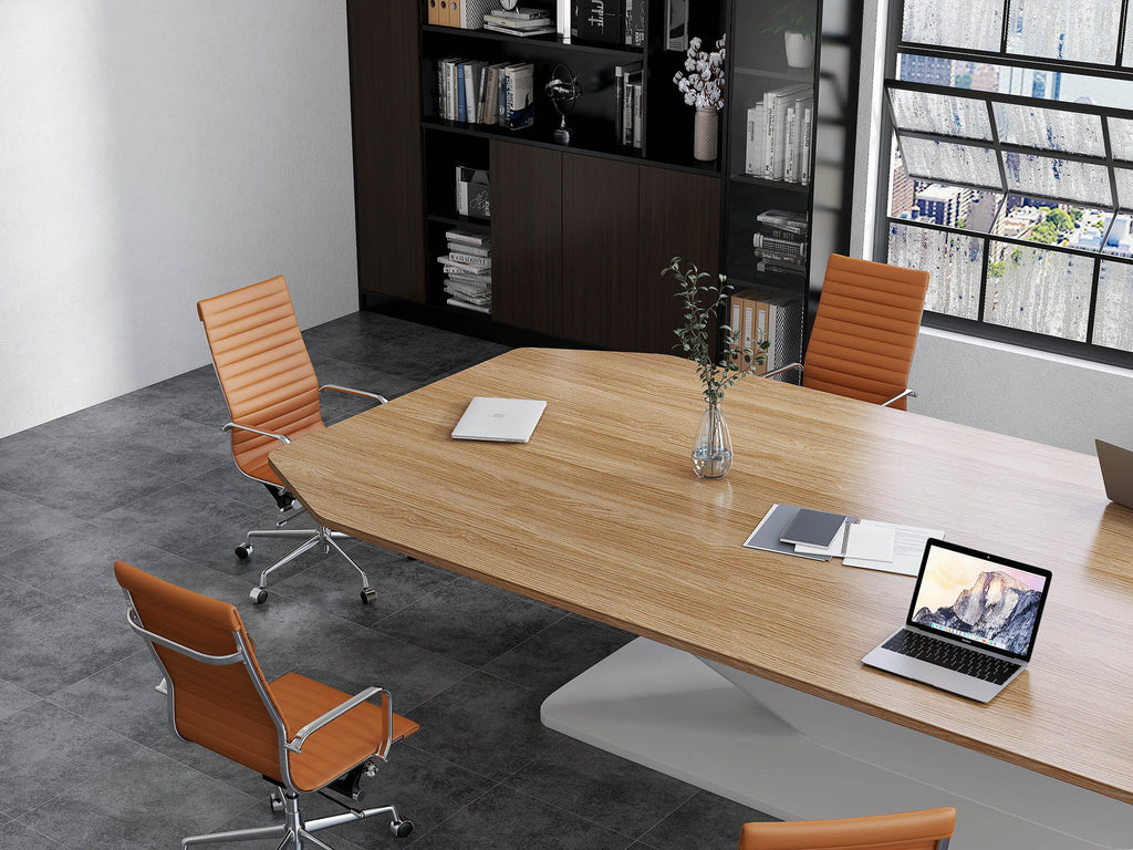 LUXMOD High Back Executive Office Chair with Armrest Black Adjustable Swivel Chair in Durable Vegan Leather Ergonomic Desk Chair for Extra Back and Lumbar Support – Terracotta