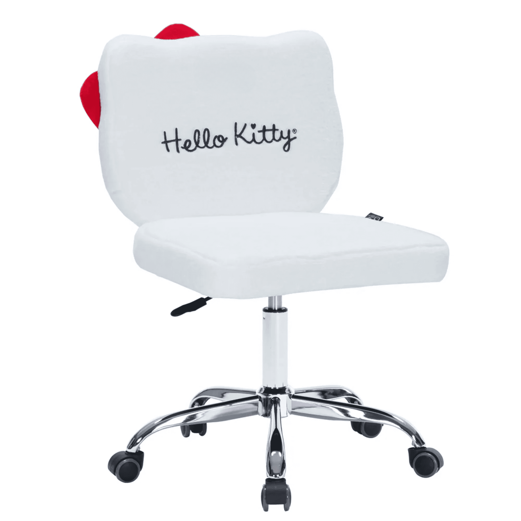 Impressions Vanity Hello Kitty Teddy Swivel Vanity Chair, Desk Chair with Adjustable Height (White)