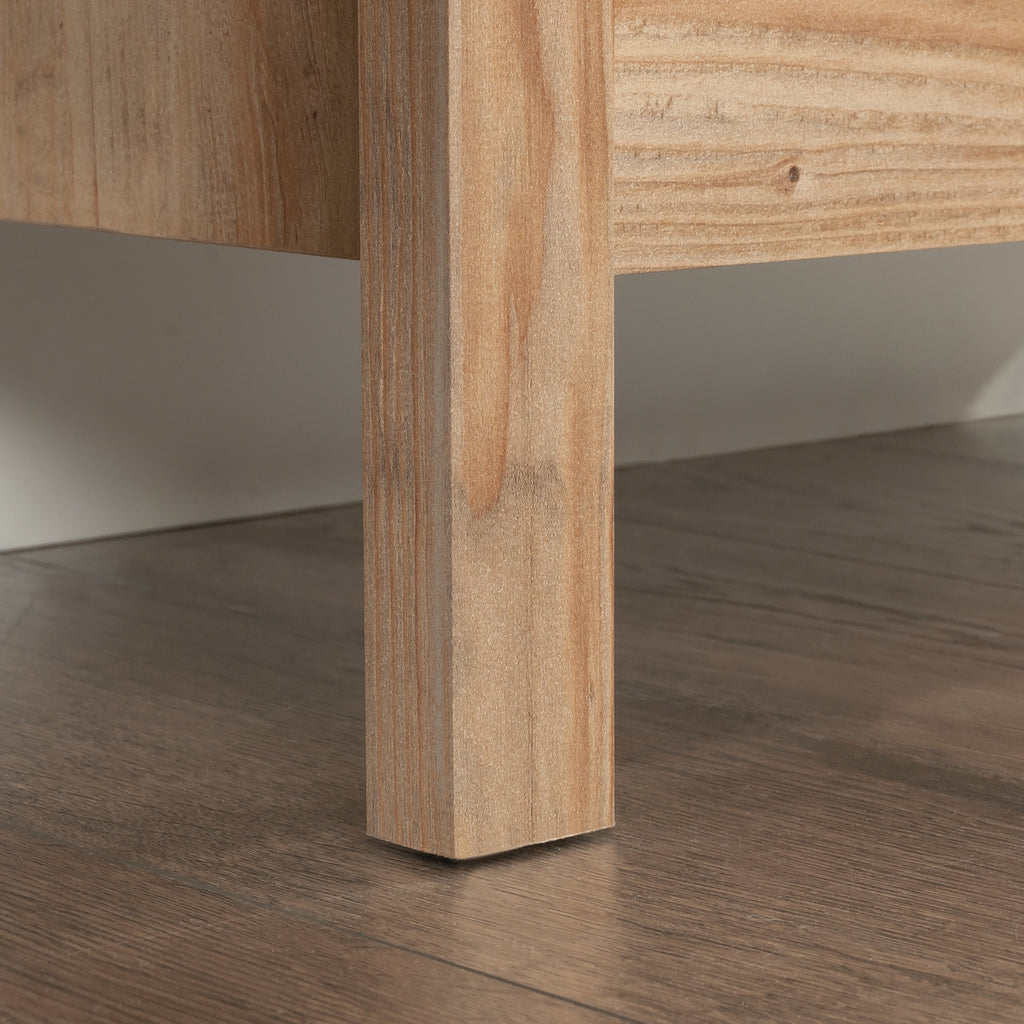 Sauder Select Engineered Wood Bookcase with Doors in Khaki Pine Finish