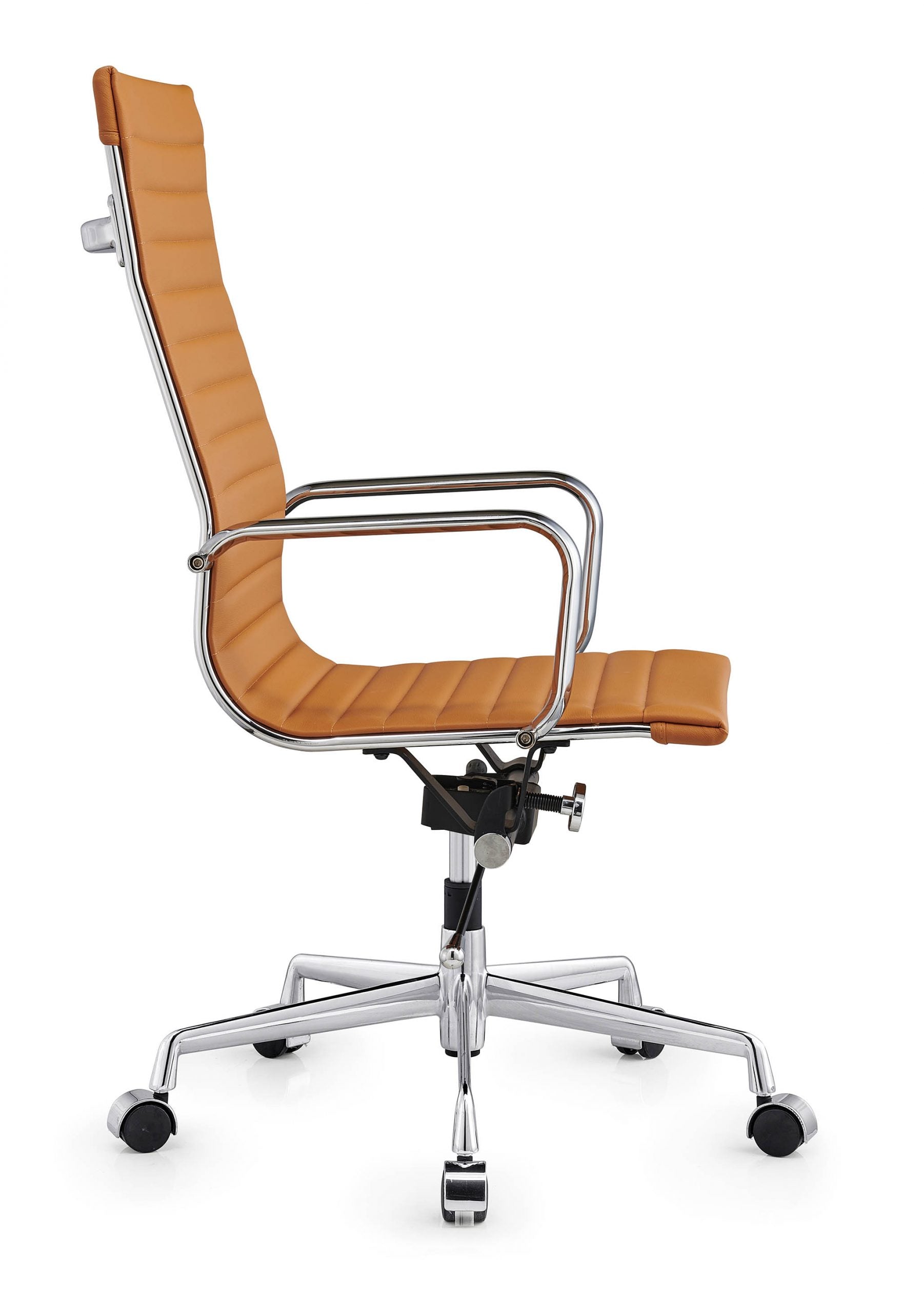 LUXMOD High Back Executive Office Chair with Armrest Black Adjustable Swivel Chair in Durable Vegan Leather Ergonomic Desk Chair for Extra Back and Lumbar Support – Terracotta