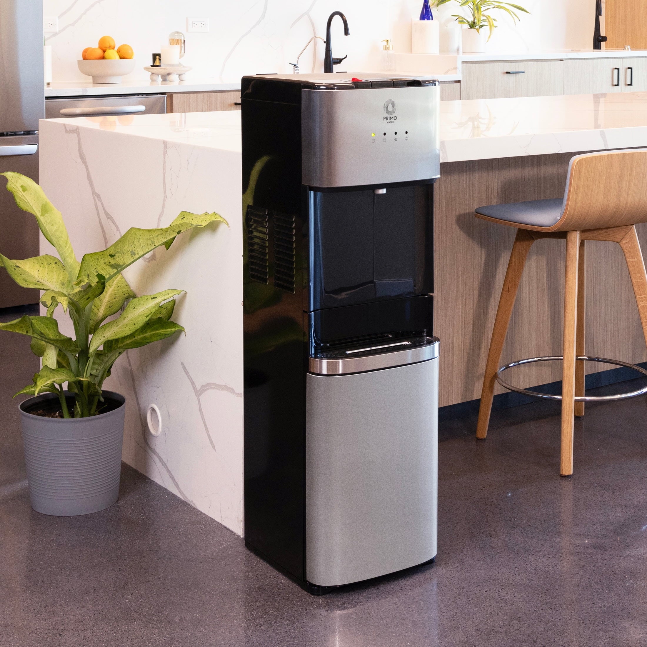 Primo Deluxe Bottom Load Black and Stainless Water Dispenser model 900130