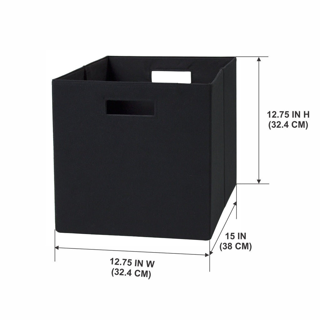 Better Homes & Gardens Collapsible Fabric Cube Storage Bin, Rich Black