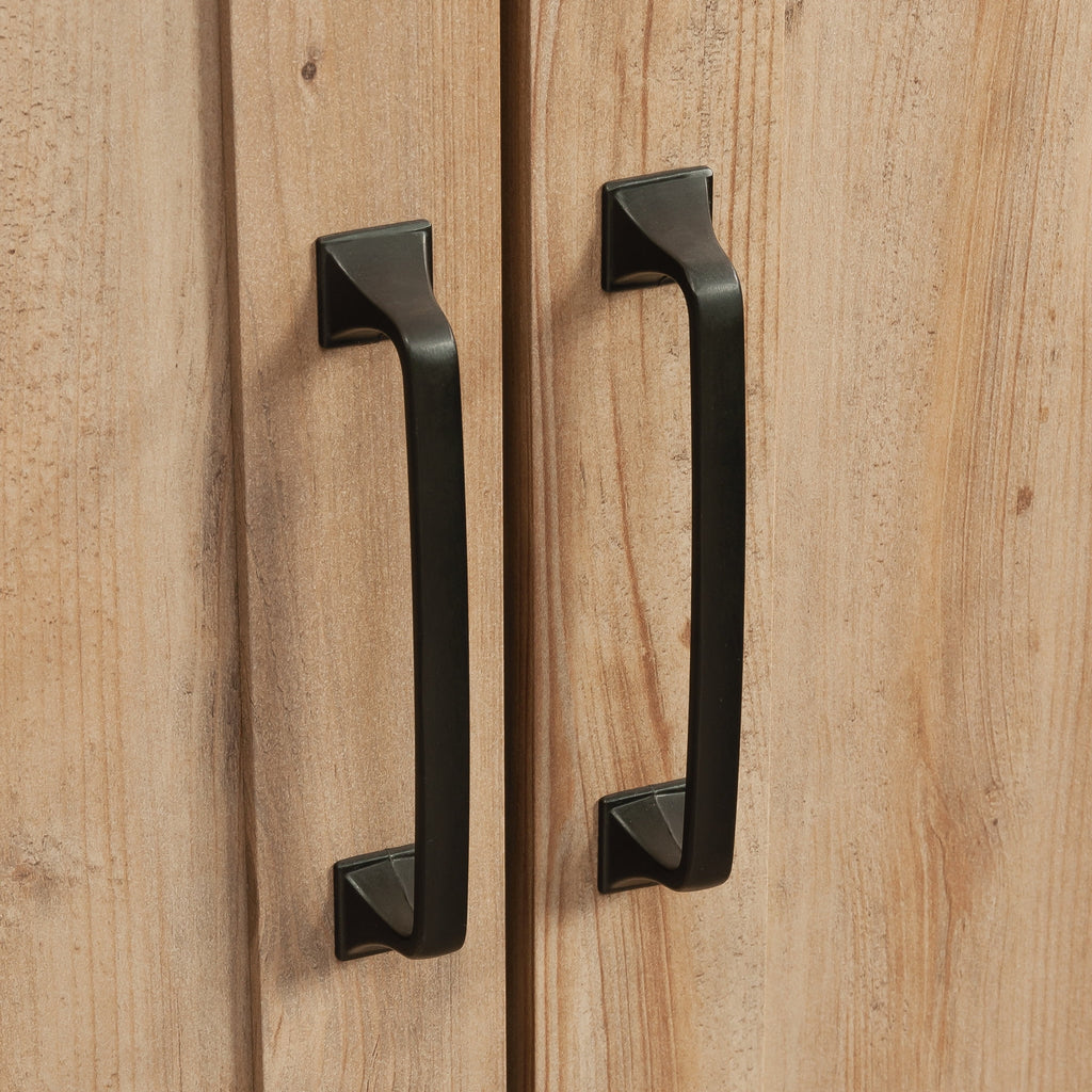 Sauder Select Engineered Wood Bookcase with Doors in Khaki Pine Finish