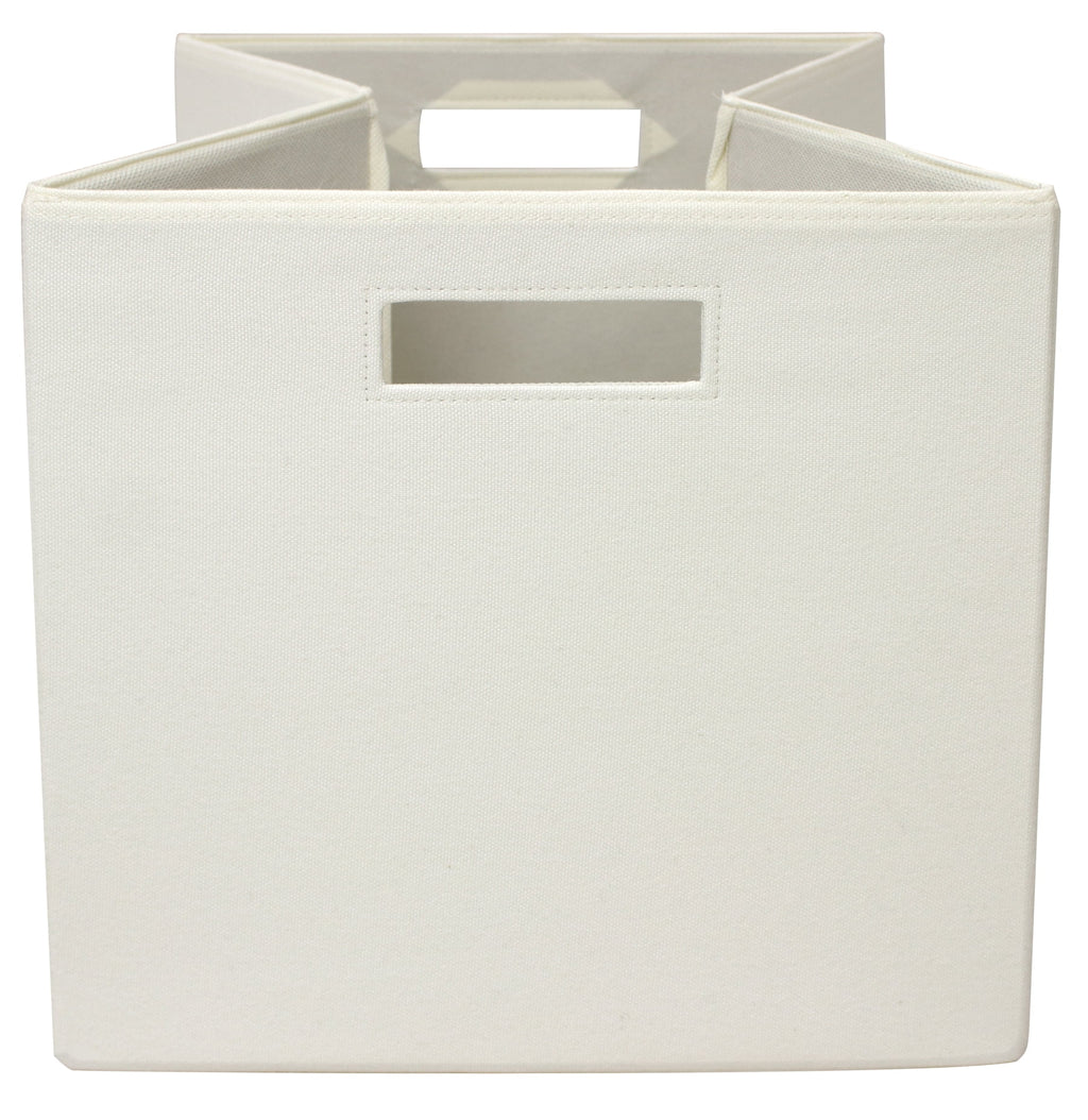 Better Homes & Gardens Fabric Cube Storage Bins (12.75" x 12.75"), Ivory, 2 Pack