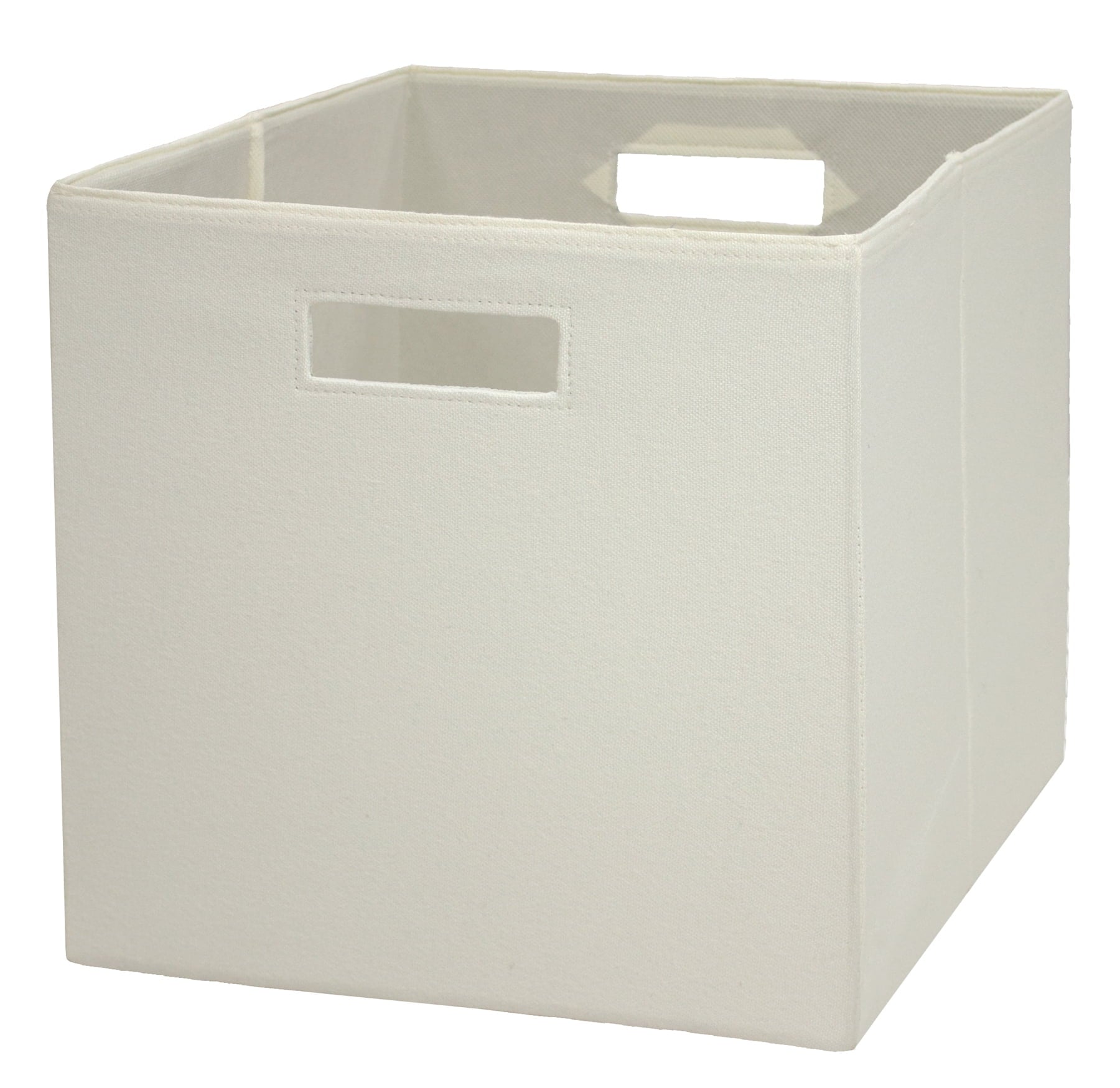 Better Homes & Gardens Fabric Cube Storage Bins (12.75" x 12.75"), Ivory, 2 Pack