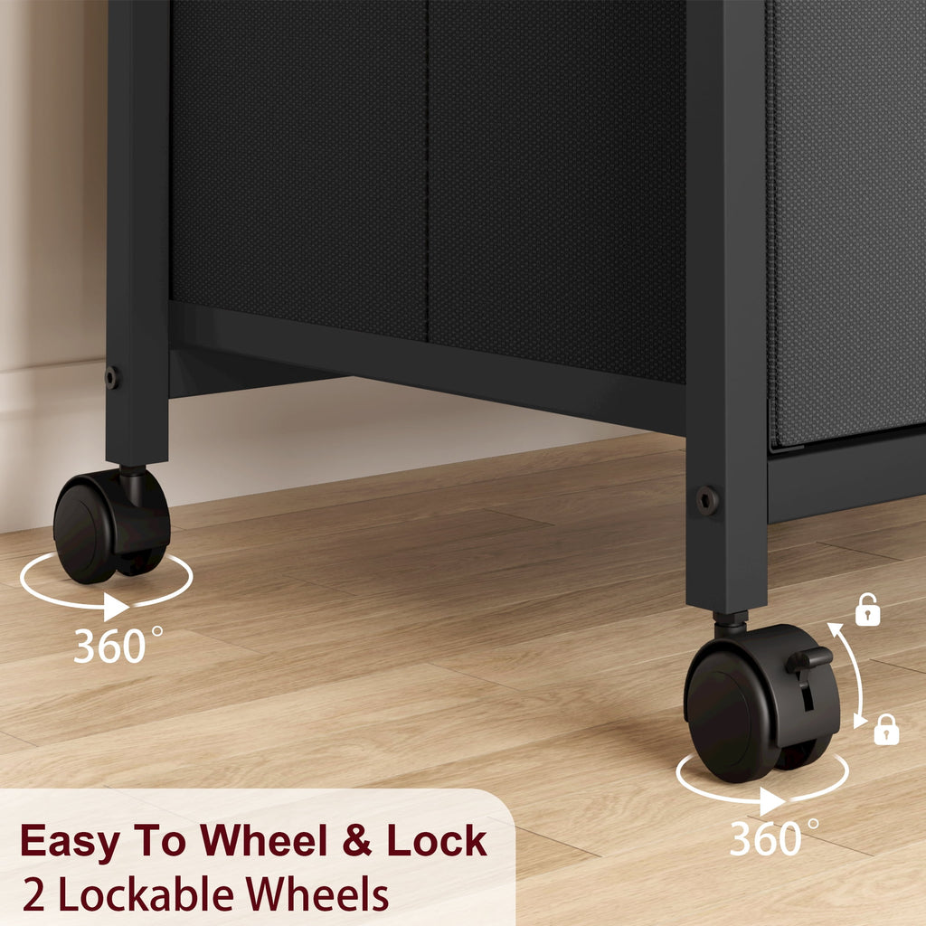 Danolapsi File Cabinets for Home Office,Mobile Filing Cabinet with 4 Drawer File Cabinet Office File Organizer with Wheels Under Desk Storage Cabinet for Home Office