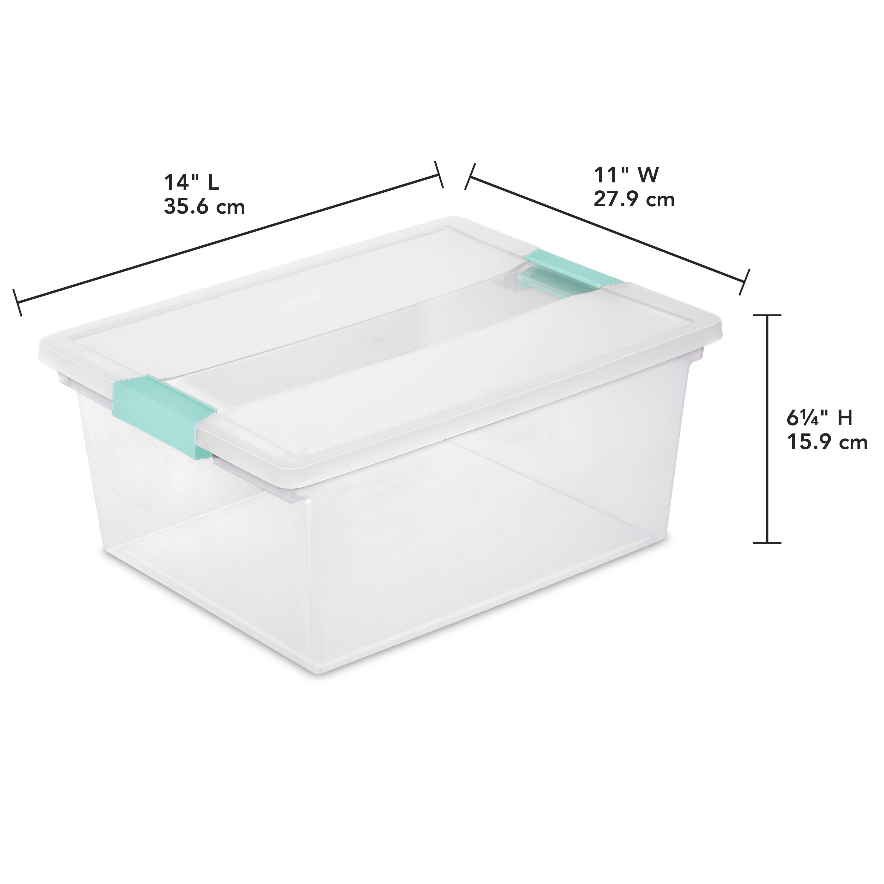 Sterilite Deep Clip Box Plastic, Clear, Set of 1