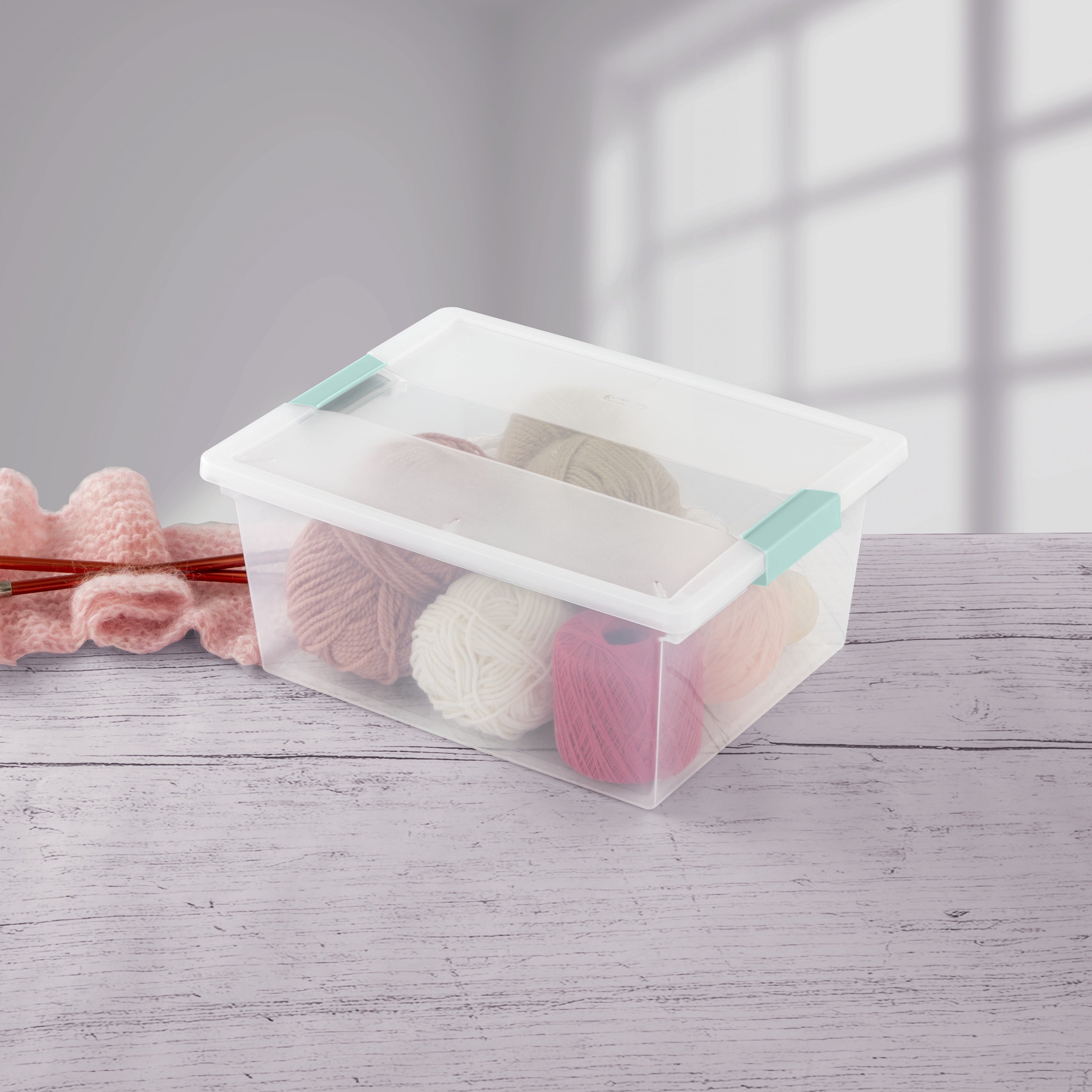 Sterilite Deep Clip Box Plastic, Clear, Set of 1