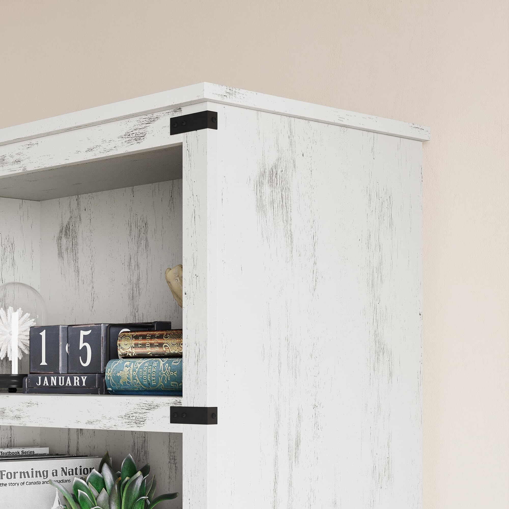 FOLDLIFE 3 Tier Bookcase, 40" Low Bookcase with Storage Open Display Bookshelves, Wooden Book Shelves Home Decor Furniture for Home Office,White