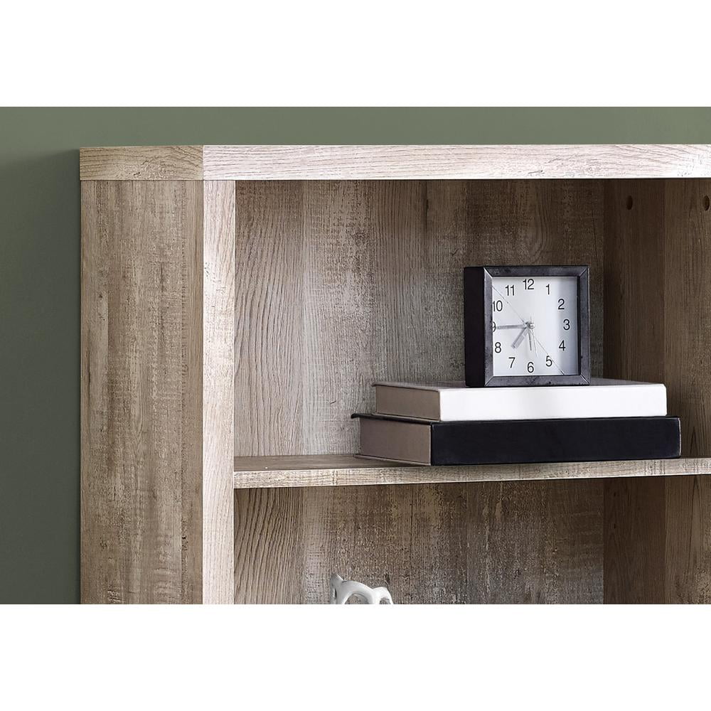 Monarch Bookshelf, Bookcase, Etagere, 5 Tier, 48H, Office, Bedroom, Beige Laminate