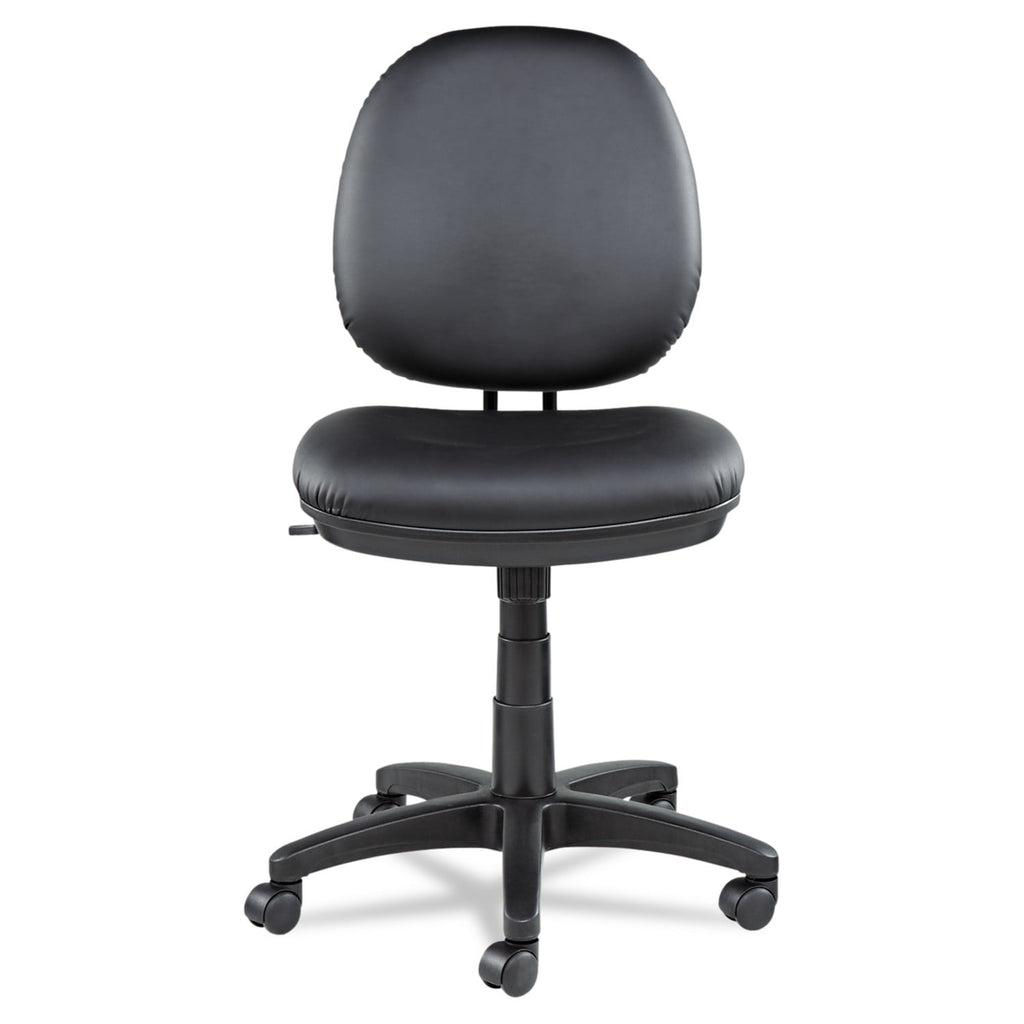 Alera Interval Series Swivel/Tilt Task Chair, Bonded Leather Seat/Back, up to 275 lb, Black