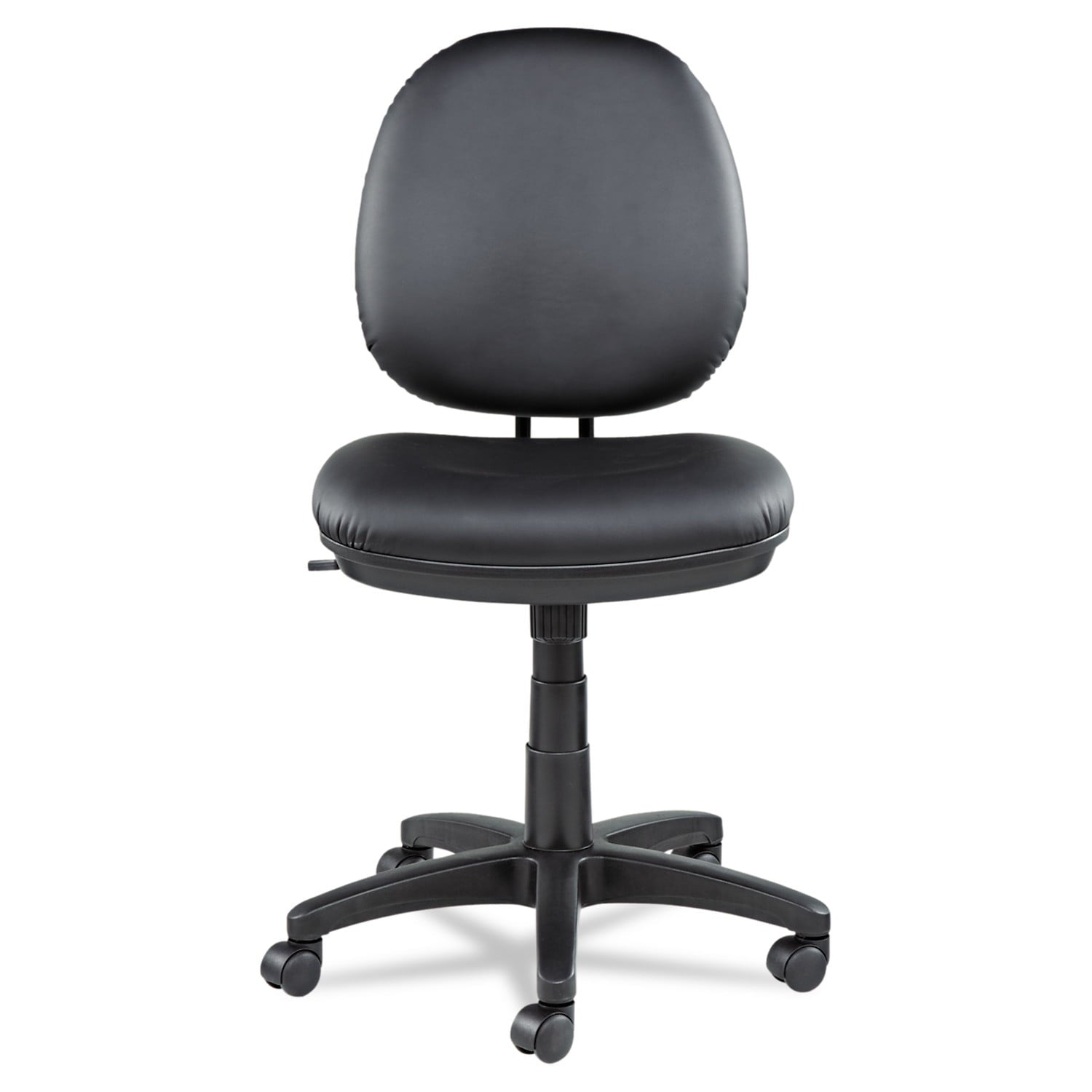 Alera Interval Series Swivel/Tilt Task Chair, Bonded Leather Seat/Back, up to 275 lb, Black