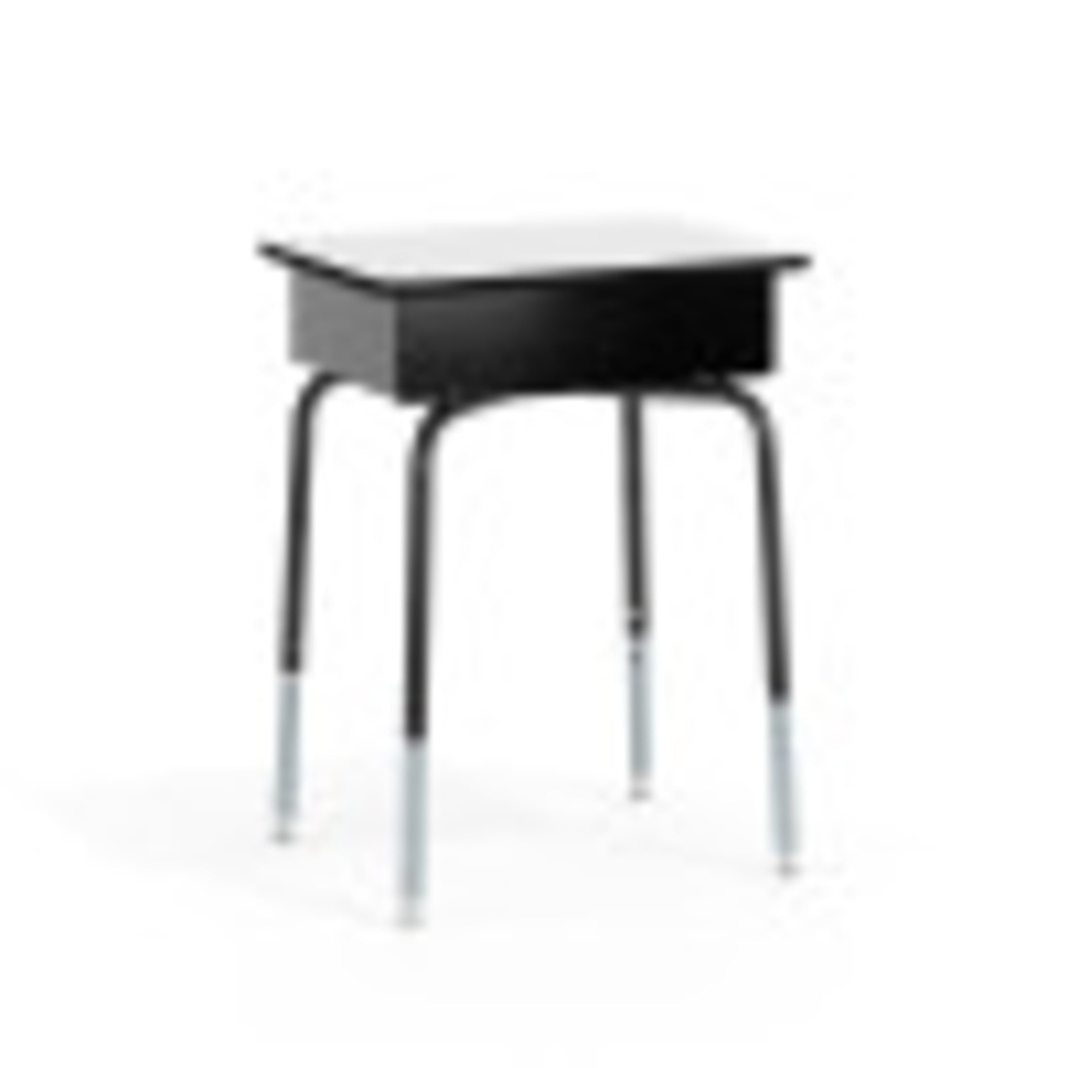Flash Furniture Billie Open Front Adjustable Student Desk with Metal Book Box, Natural/Black