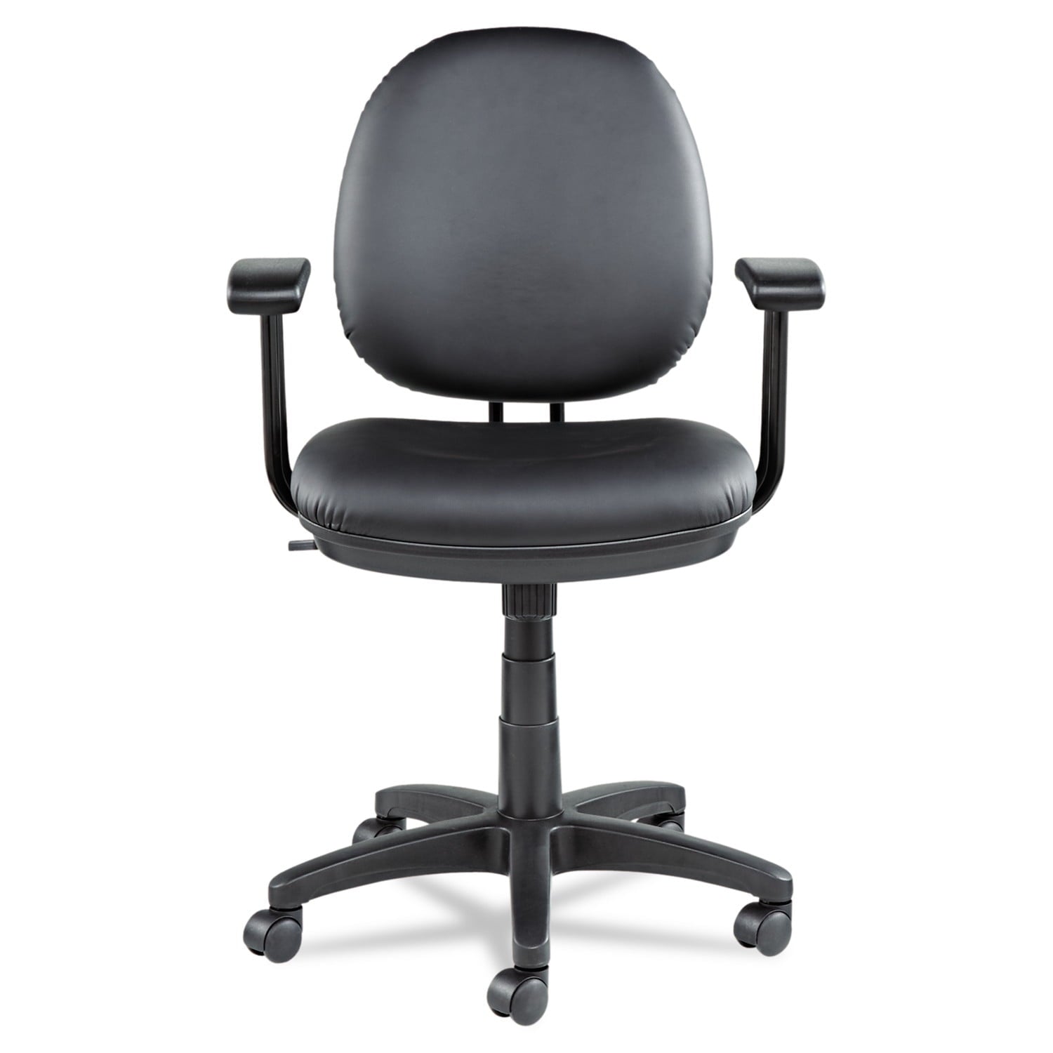 Alera Interval Series Swivel/Tilt Task Chair, Bonded Leather Seat/Back, up to 275 lb, Black