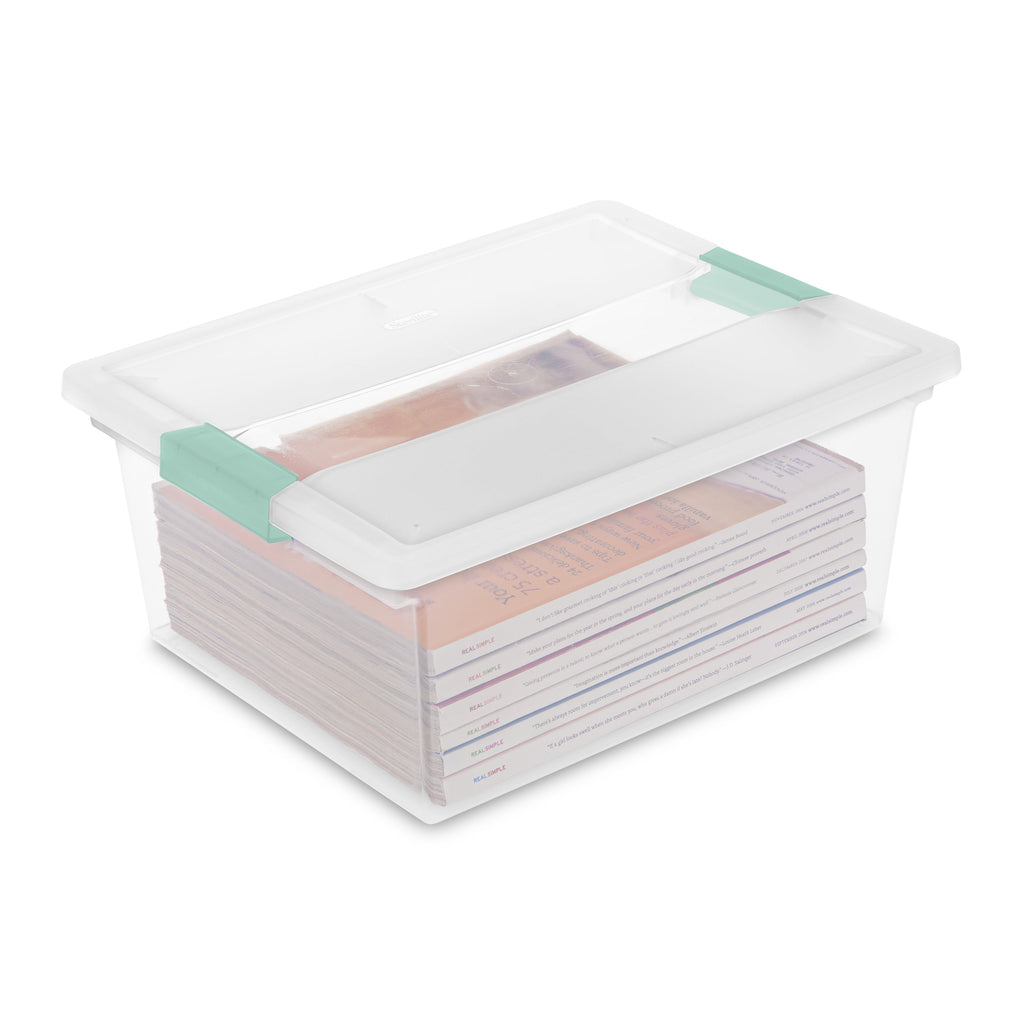 Sterilite Deep Clip Box Plastic, Clear, Set of 1