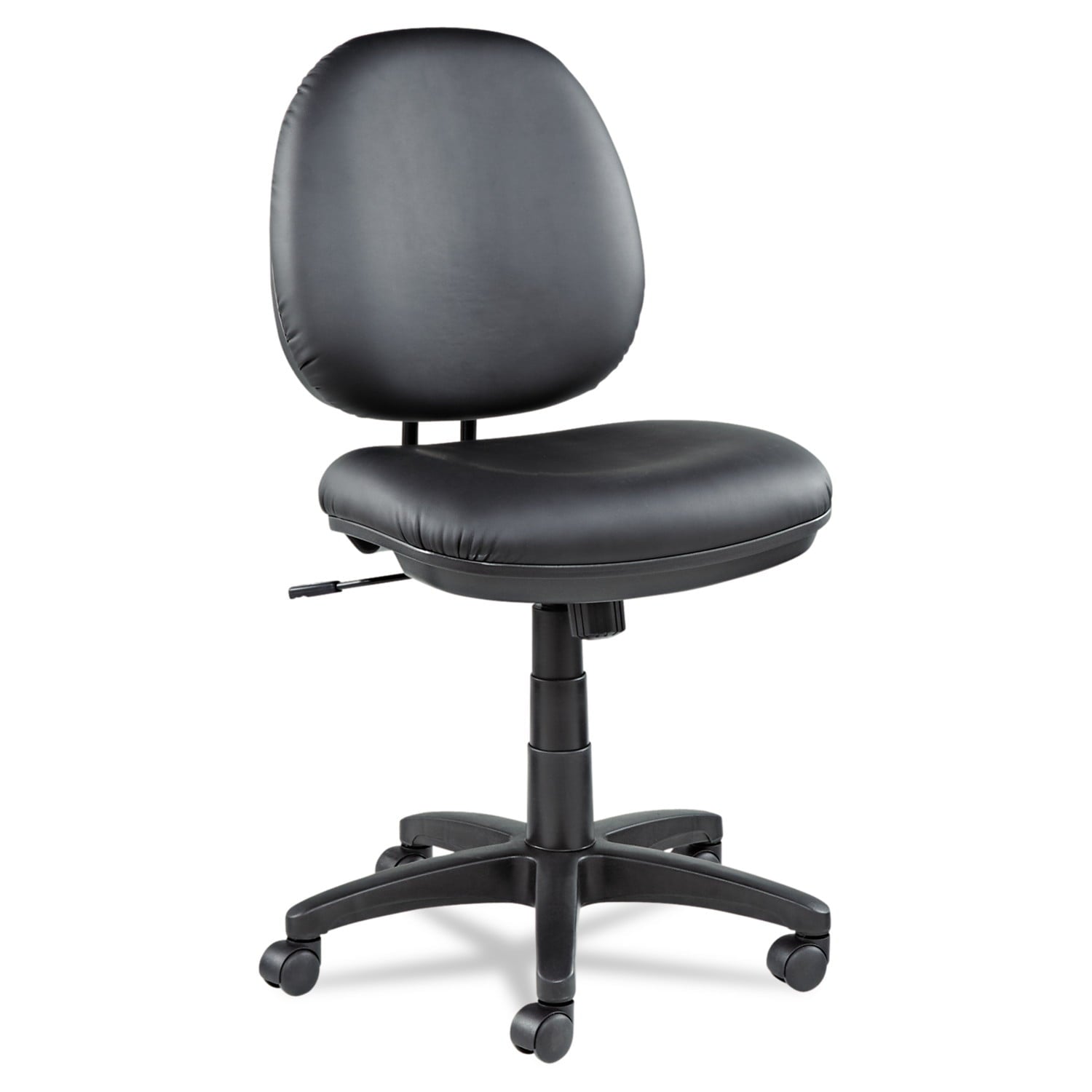 Alera Interval Series Swivel/Tilt Task Chair, Bonded Leather Seat/Back, up to 275 lb, Black