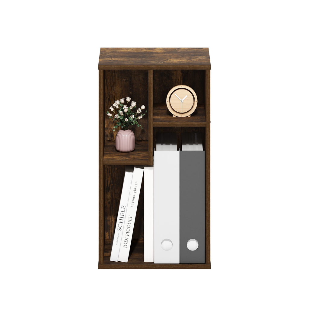 Furinno Daly 3-Cube Irregular Cubes Bookcase, Bookshelf, Storage Organizer, Amber Pine