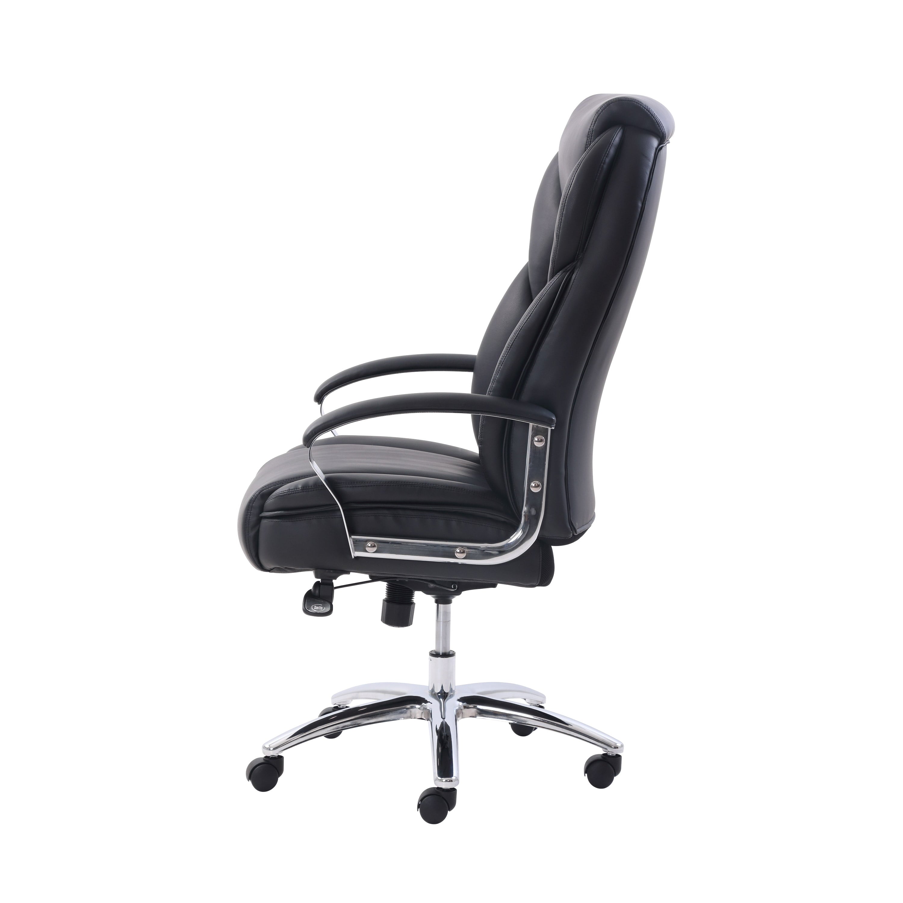 Serta Big & Tall Office Chair, Bonded Leather, Black