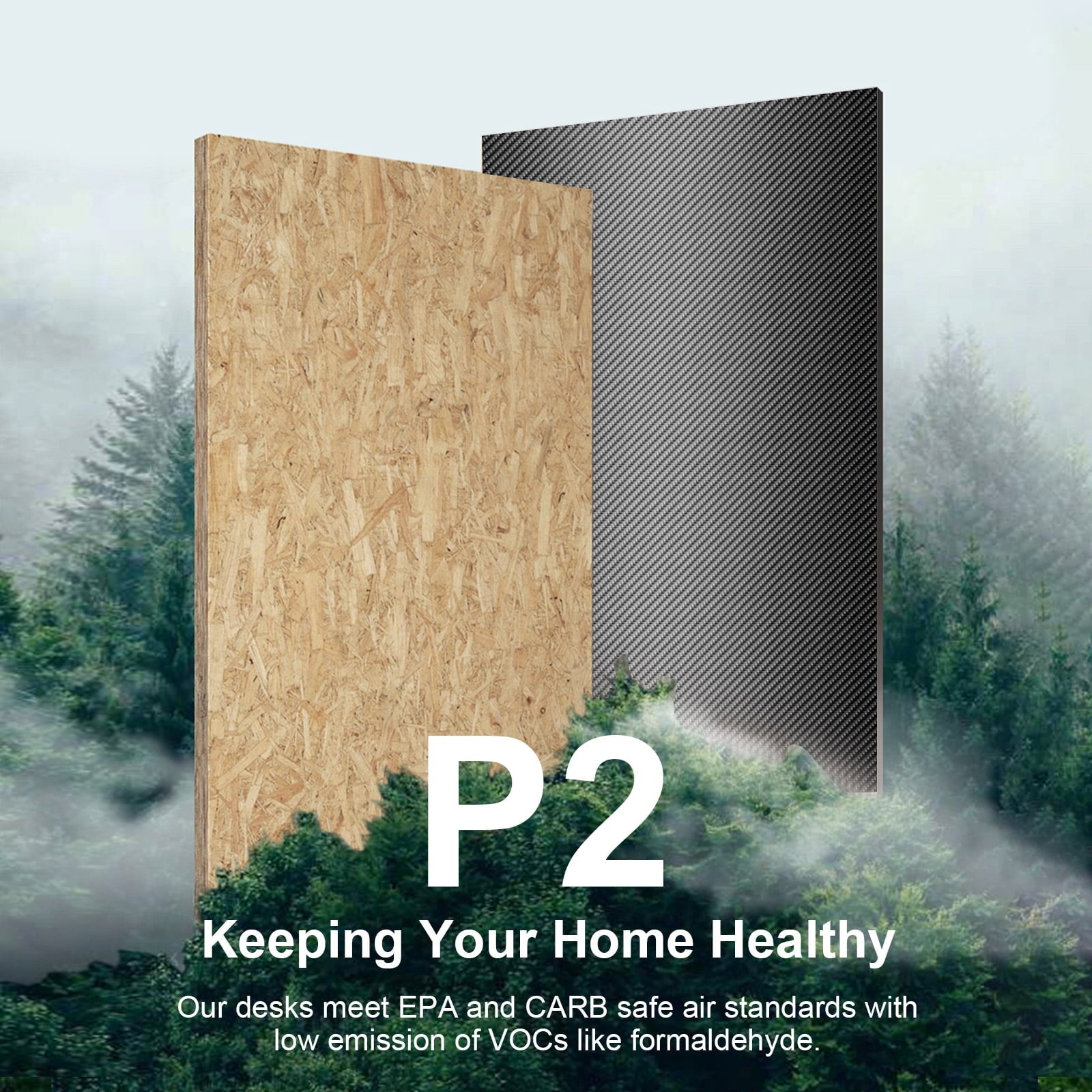 GTRACING 55" Large RGB Gaming Desk with Monitor Stand, Smart Led Light & Mouse Pad, Black