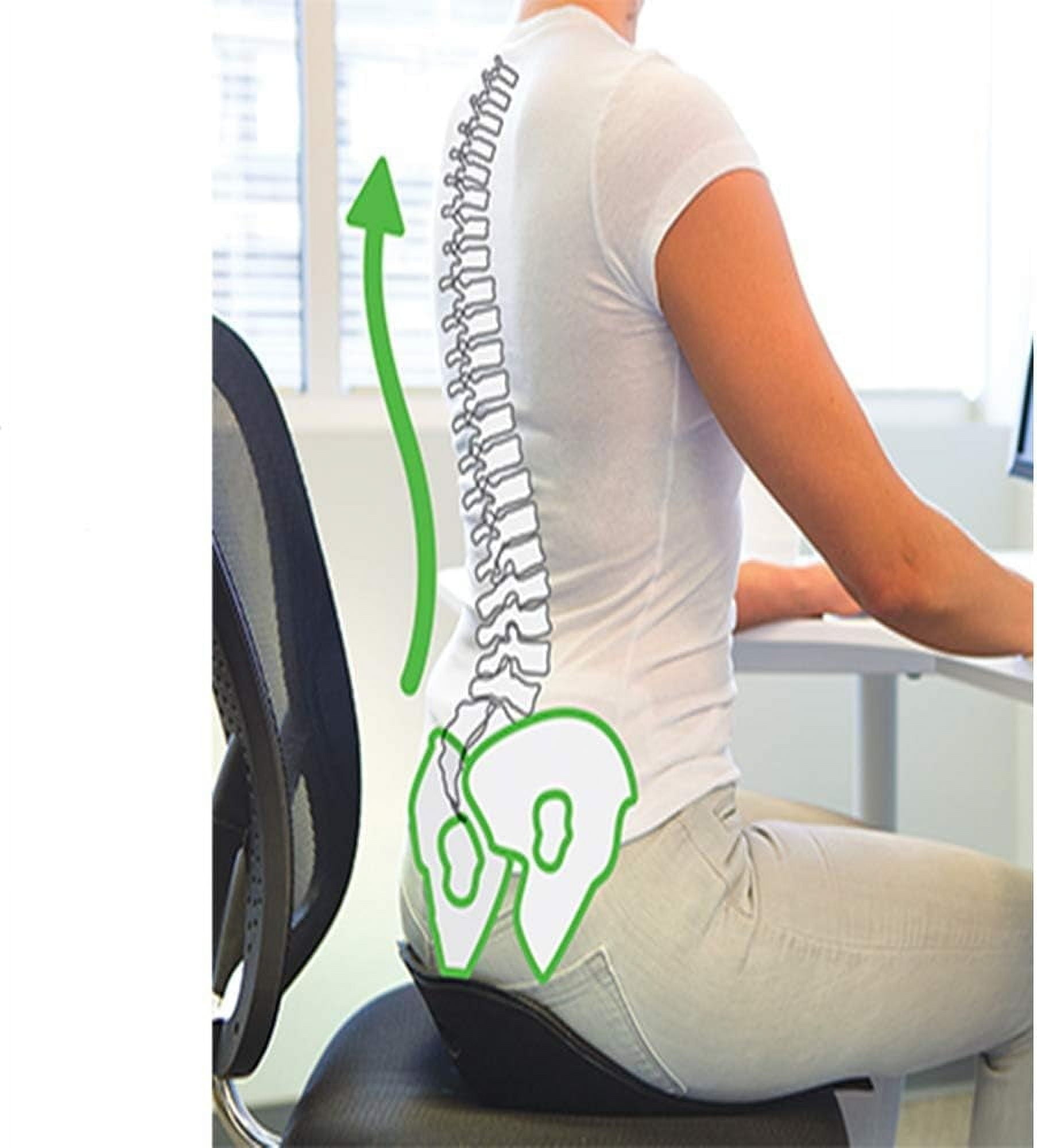 2xhome Ergonomic Saddle Stool with Back and Padded Seat, Tilt Height Adjustable Swivel Chair for Office or Medical Clinic, Black, Set of 1, 1 piece