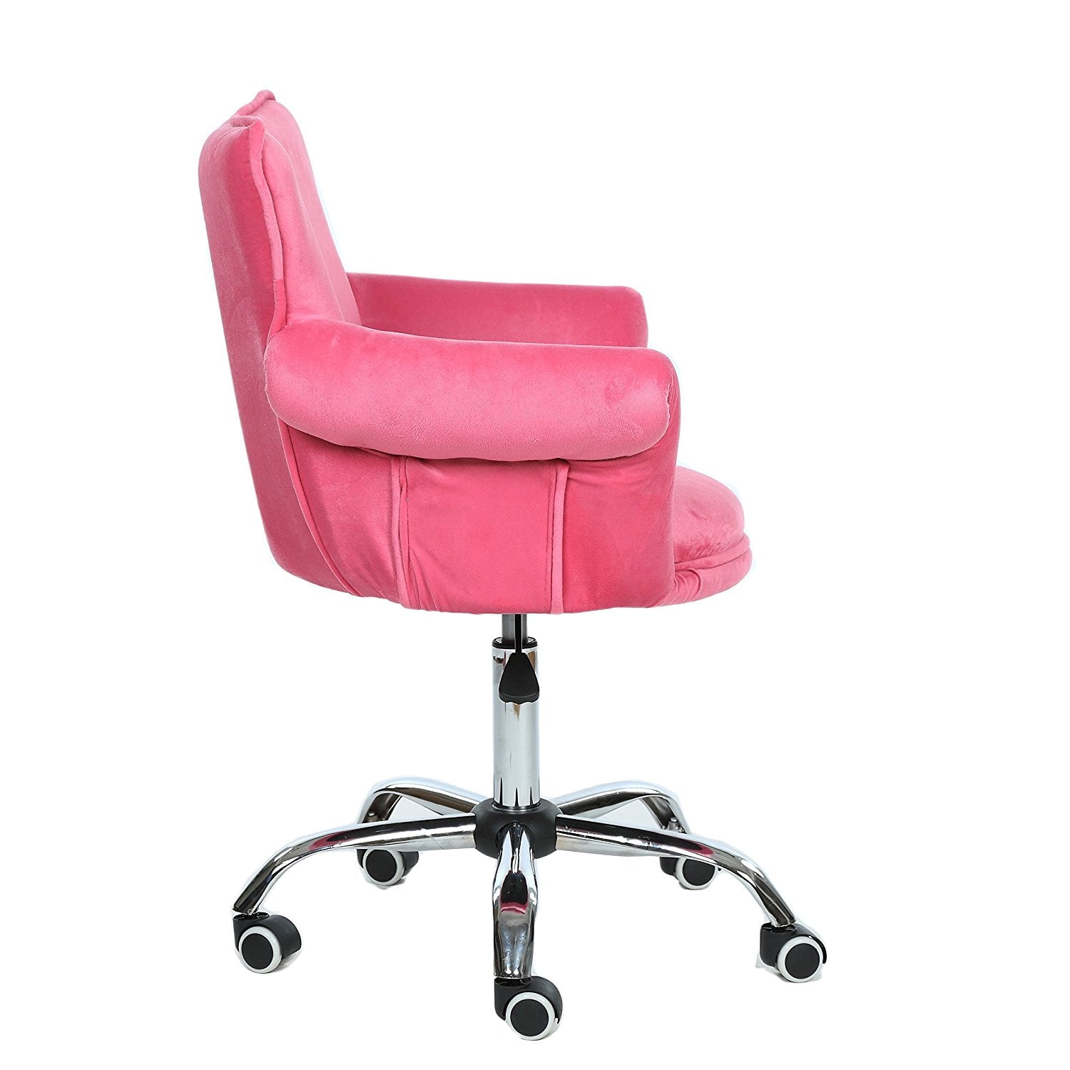 Magshion Deluxe Microfiber Office Desk Chair Bar stool Beauty Nail Salon Spa Vanity Seat Pink