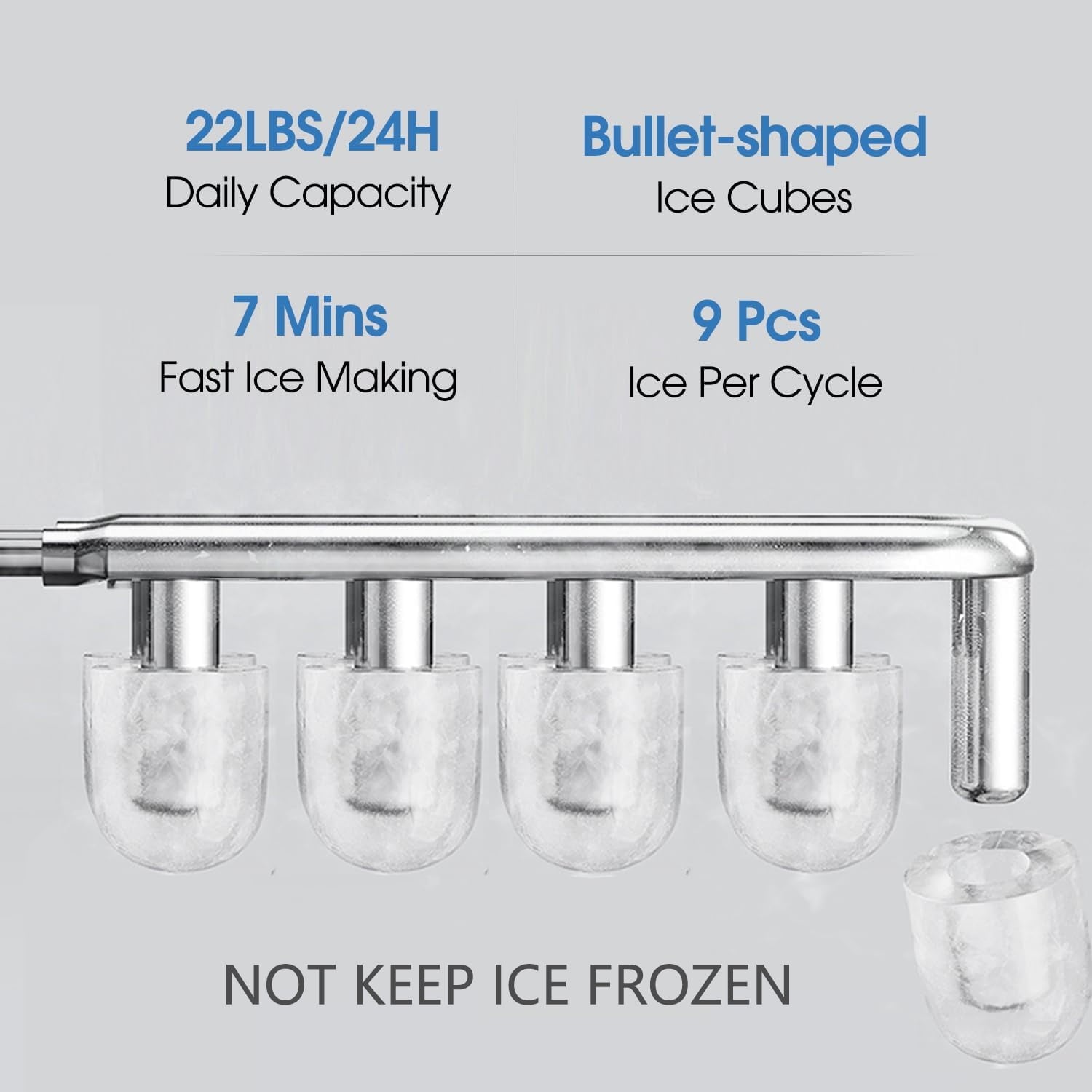 SOOPYK Self Cleaning 4 in 1 Water Cooler Dispenser with Ice Maker Bottom Load for 5 Gallon 3 Temperature Settings 22lbs Daily Capacity Black