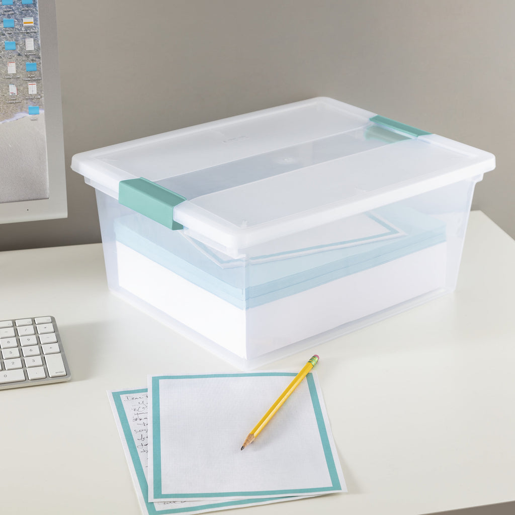 Sterilite Deep Clip Box Plastic, Clear, Set of 1