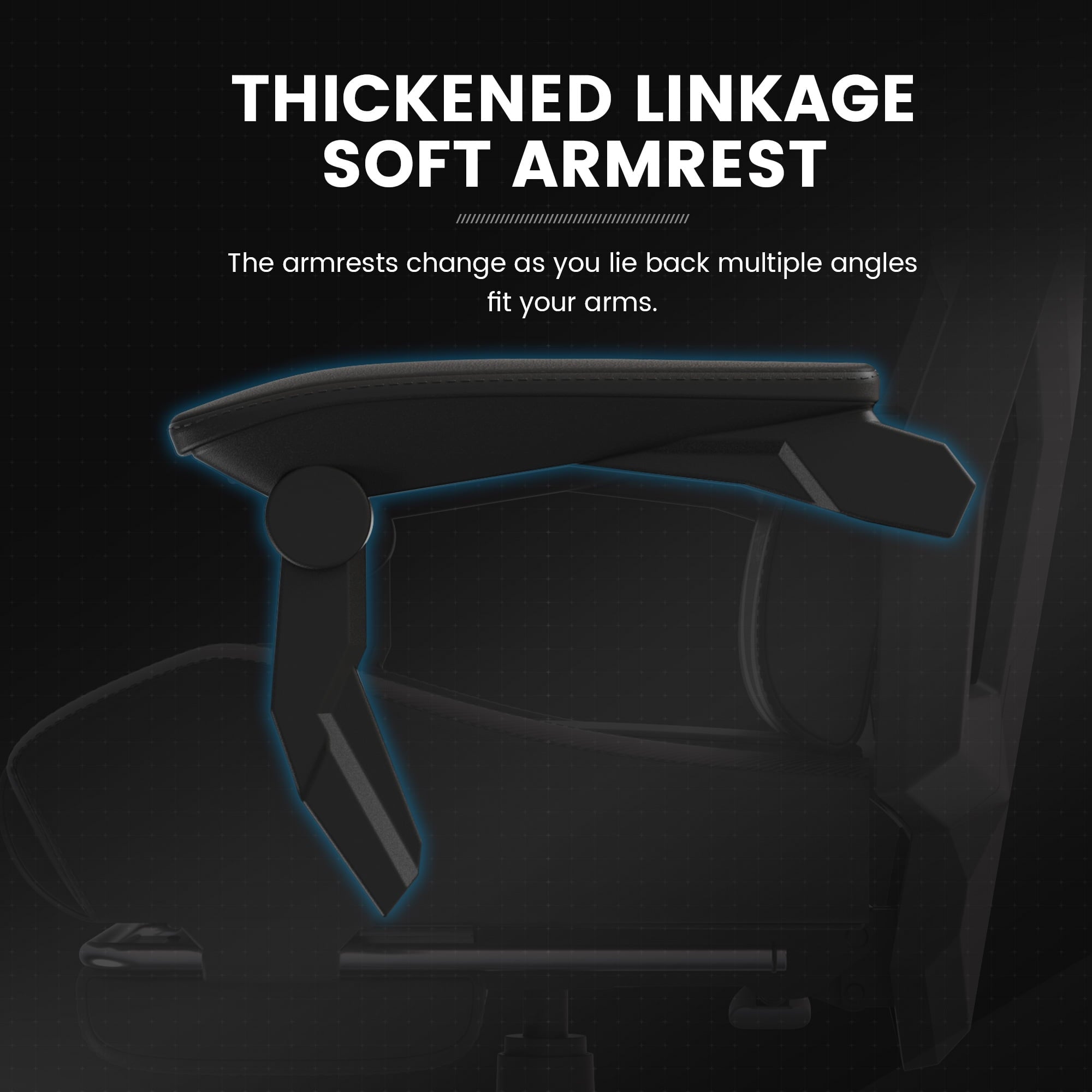 GTRACING LUFT-400 Mesh & Faux Leather Office Gaming Chair with Footrest, Black