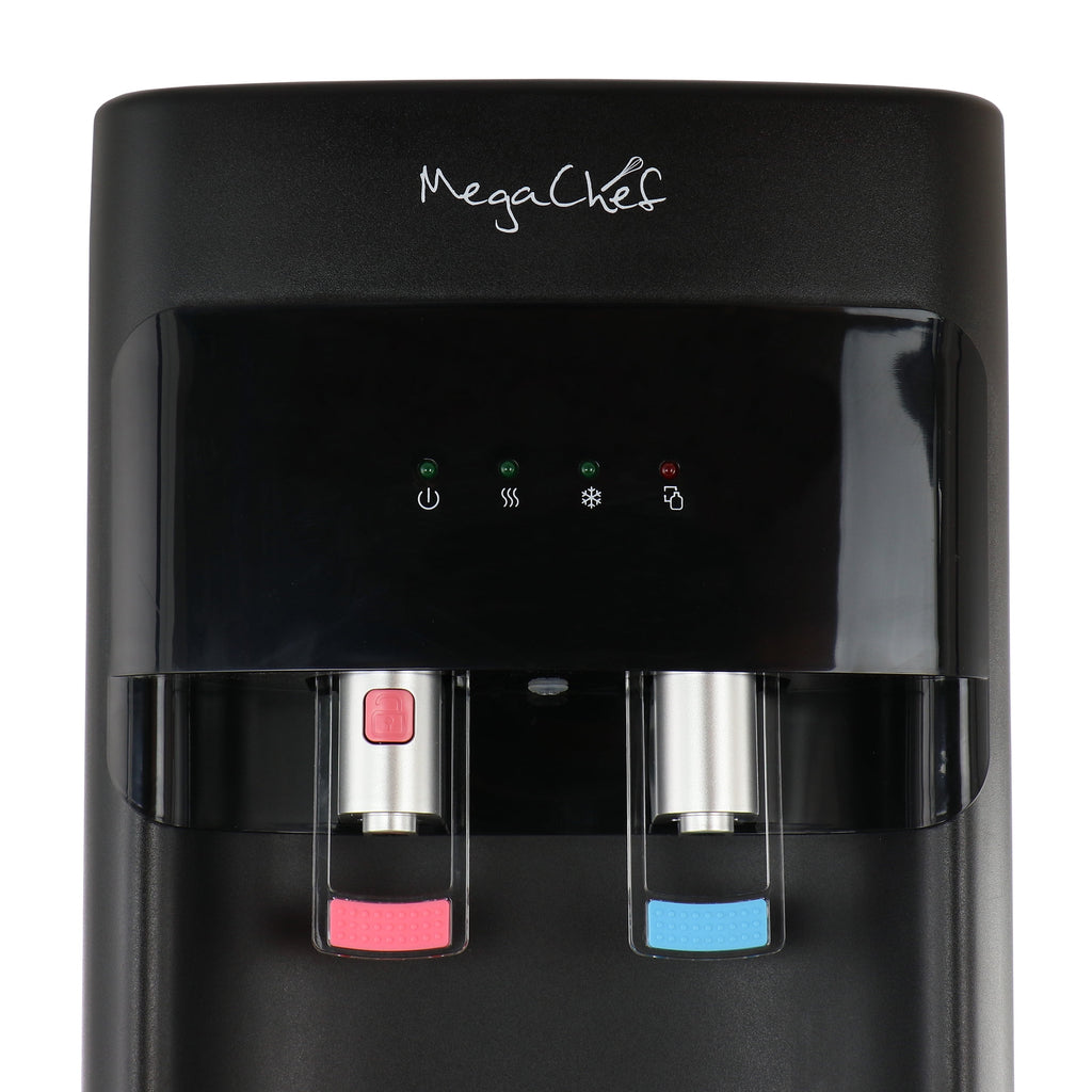 MegaChef Stainless Steel Bottom Load Hot and Cold Water Dispenser 5 Gallon Water Cooler